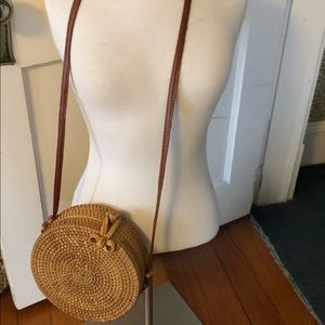 Rattan basket bag